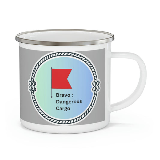 Code Flag  - B - Enamel Camping Mug