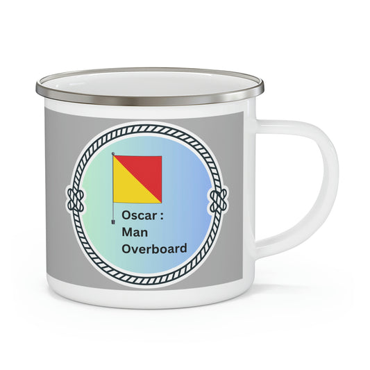 Code Flag - O  - Enamel Camping Mug