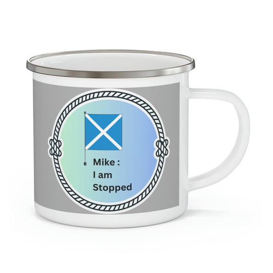 Code Flag M  - Enamel Camping Mug