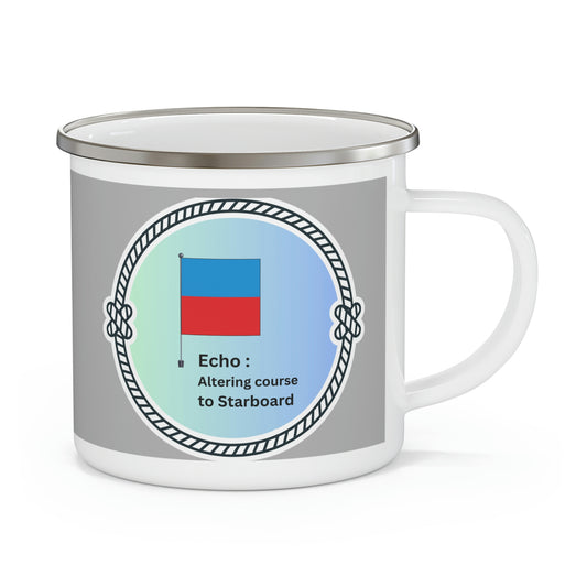Code Flag  - E - Enamel Camping Mug
