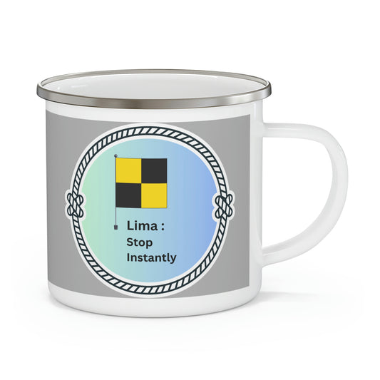 Code Flag L  - Enamel Camping Mug
